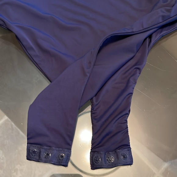 SHEIN, M,size 6,body suit,3 snaps,navy, lovely square neckline,fully lined NWT - Picture 10 of 12